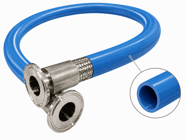 Рукав PTFE в защитной оболочке из EPDM каучука — вид 1